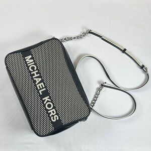 MICHAEL KORS Women's Jet Set Large Eastwest Cross Body Bag - Blk/ Off White